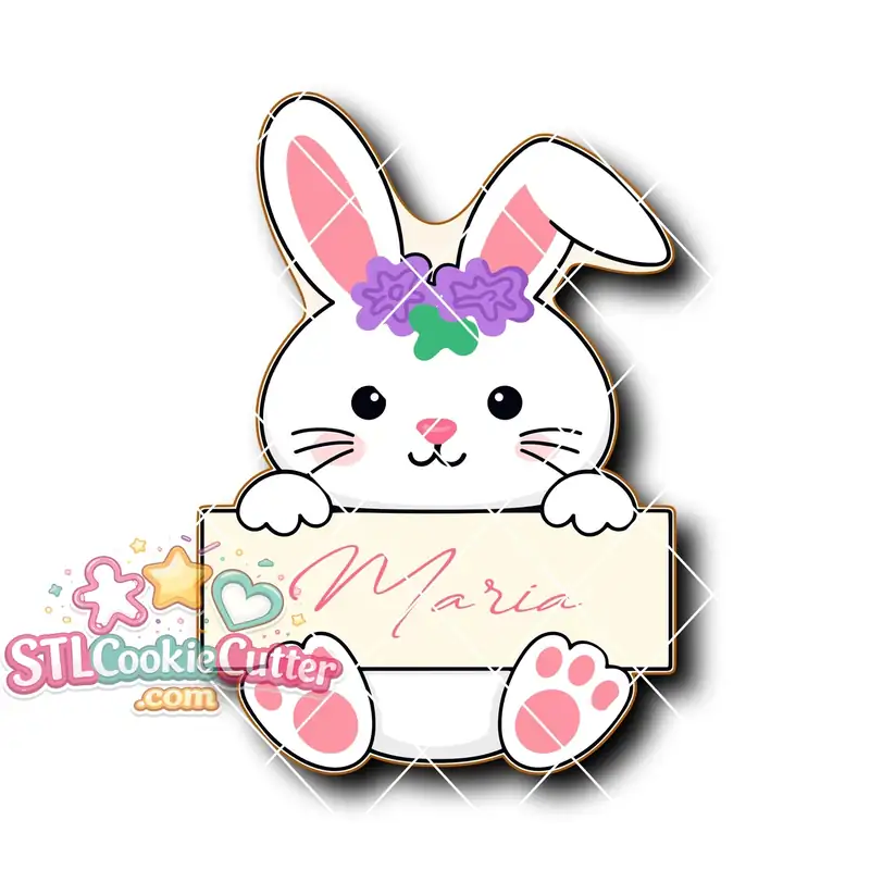bunny with name plaque Style B