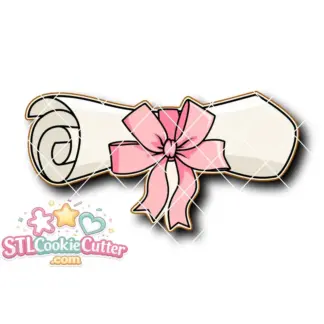 Graduation Diploma with bow Style A