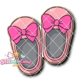Baby Shoe Bow Style B