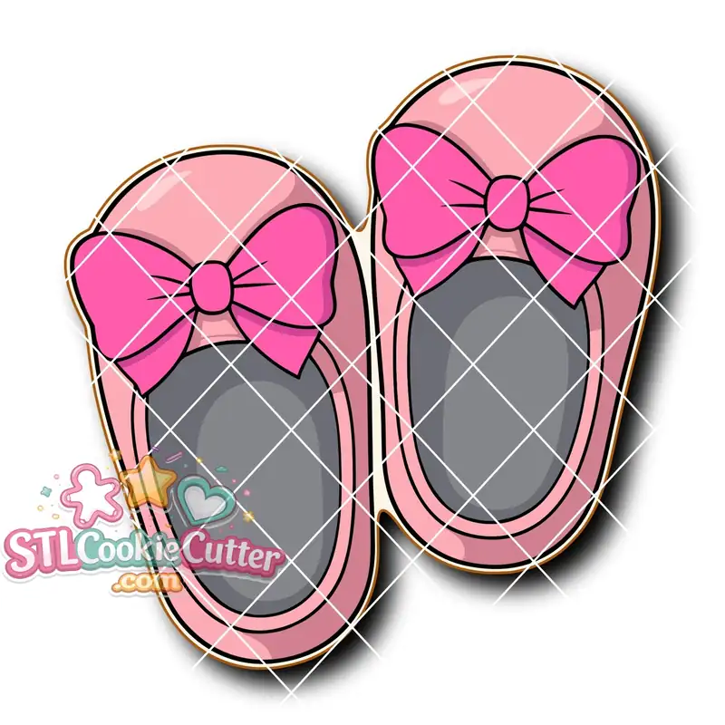 Baby Shoe Bow Style B