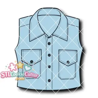 Denim Sleeveless Shirt