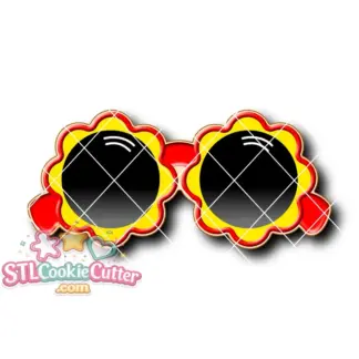 Retro Flower Glasses