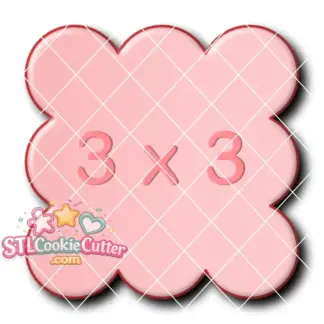Scalloped Rectangle 3by3