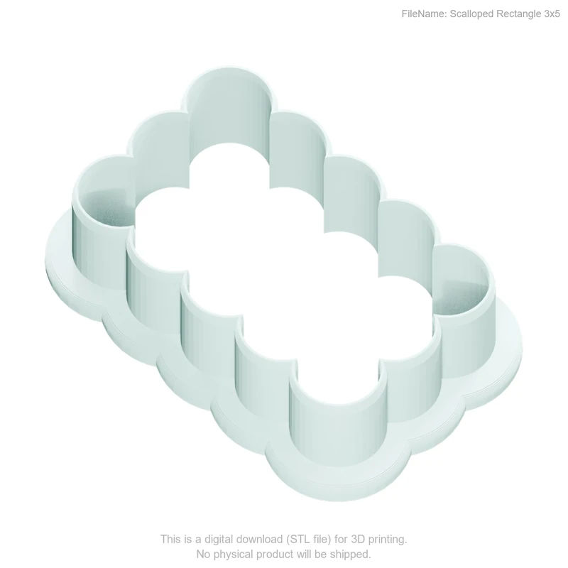 Scalloped Rectangle 3by5 - Image 2