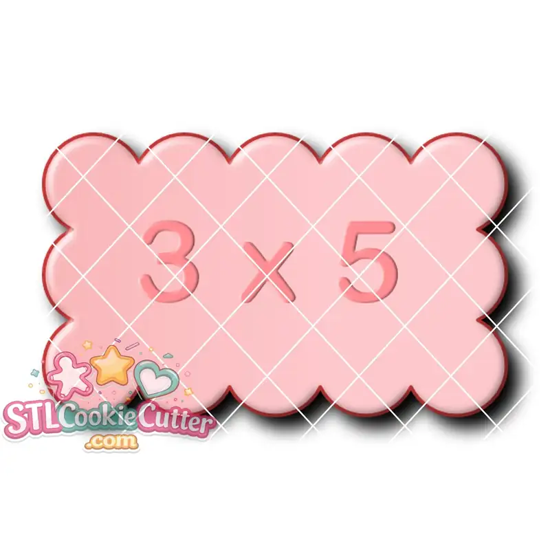 Scalloped Rectangle 3by5