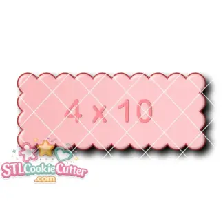 Scalloped Rectangle 4by10