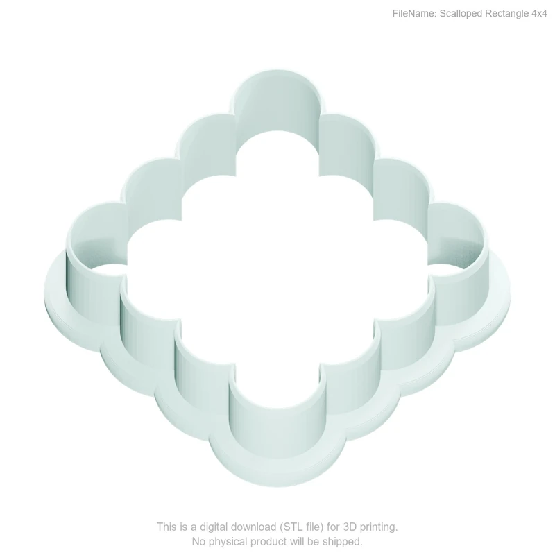 Scalloped Rectangle 4by4 - Image 2