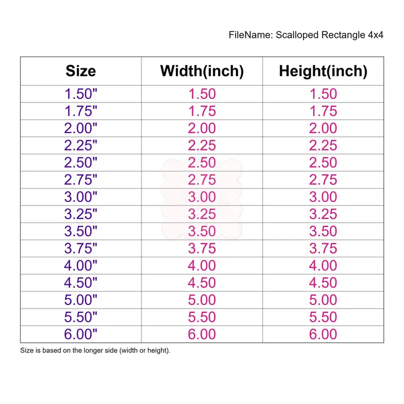 Scalloped Rectangle 4by4 - Image 3