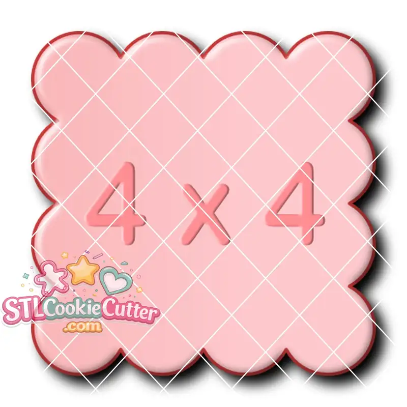 Scalloped Rectangle 4by4