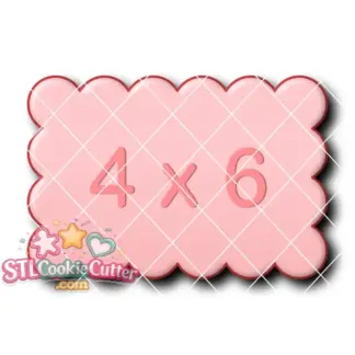 Scalloped Rectangle 4by6