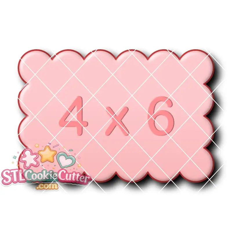 Scalloped Rectangle 4by6