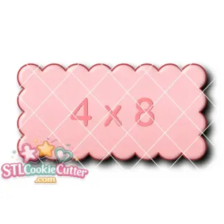 Scalloped Rectangle 4by8