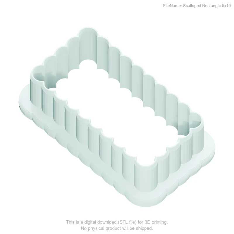 Scalloped Rectangle 5by10 - Image 2