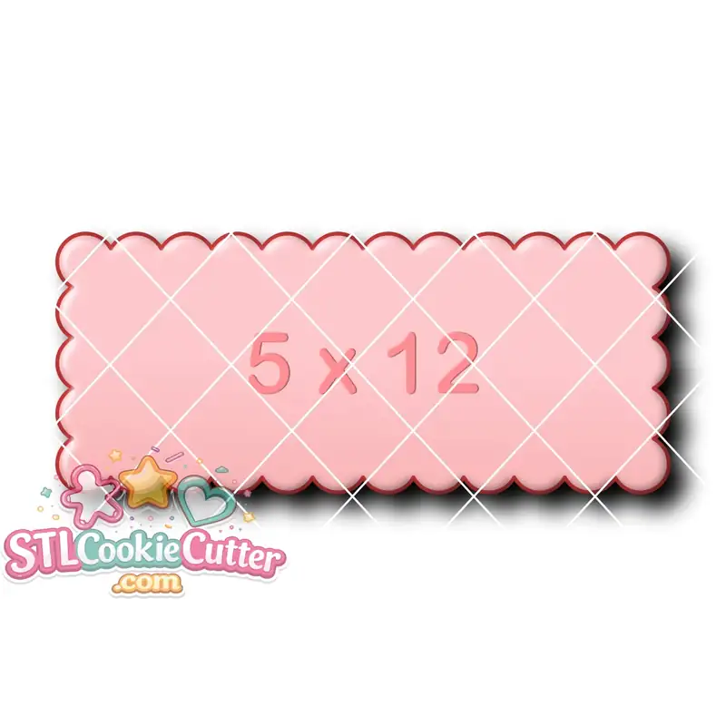 Scalloped Rectangle 5by12