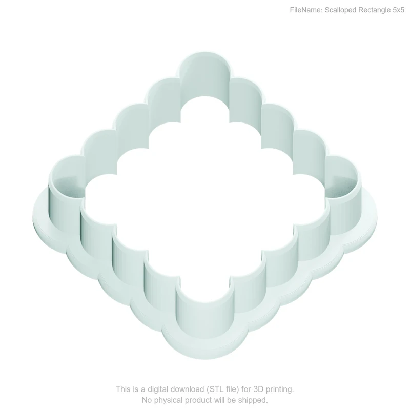 Scalloped Rectangle 5by5 - Image 2