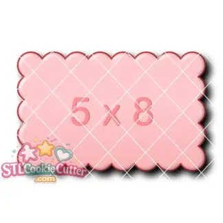 Scalloped Rectangle 5by8