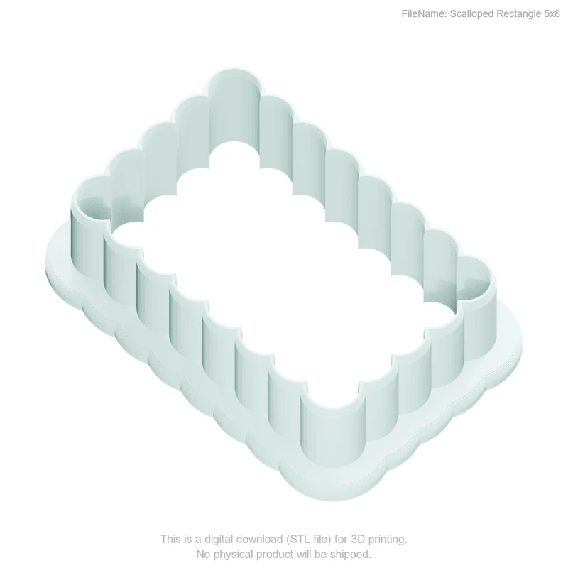 Scalloped Rectangle 5by8 - Image 2