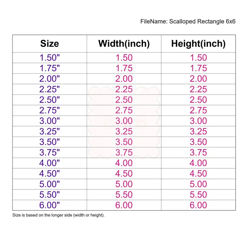 Scalloped Rectangle 6by6 - Image 3