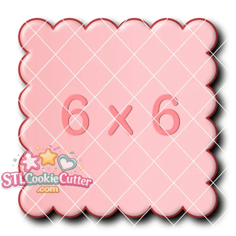 Scalloped Rectangle 6by6