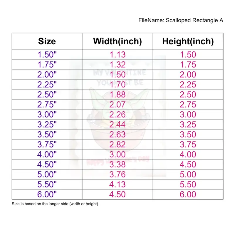 Scalloped Rectangle Style A - Image 3