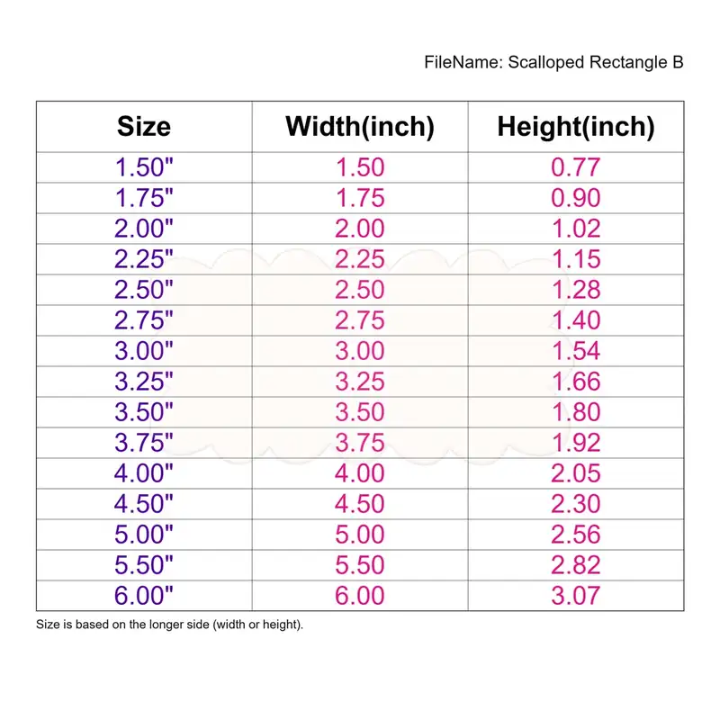 Scalloped Rectangle Style B - Image 3