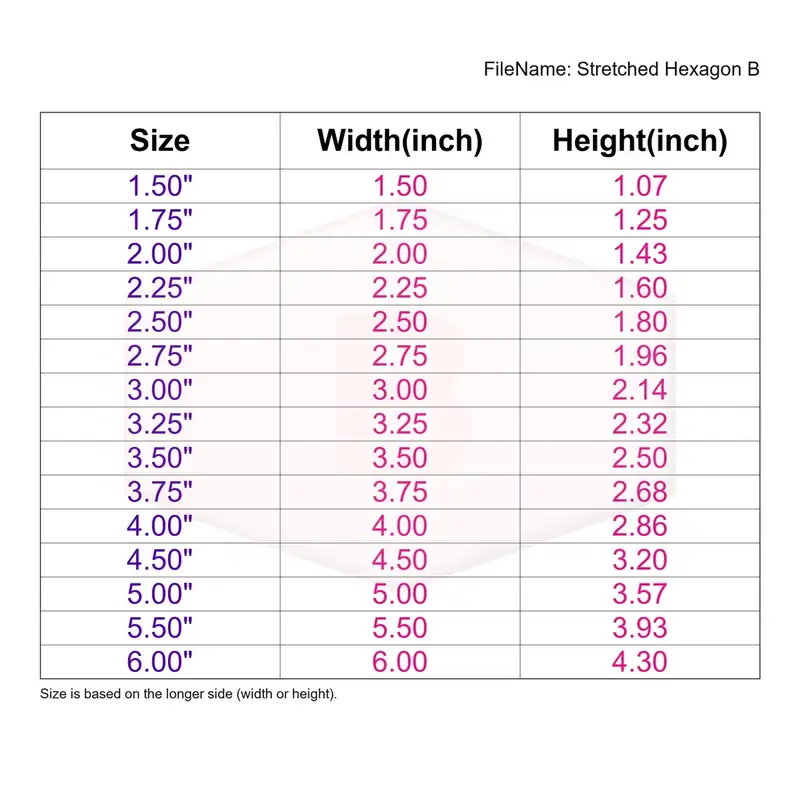 Stretched Hexagon Style B - Image 3