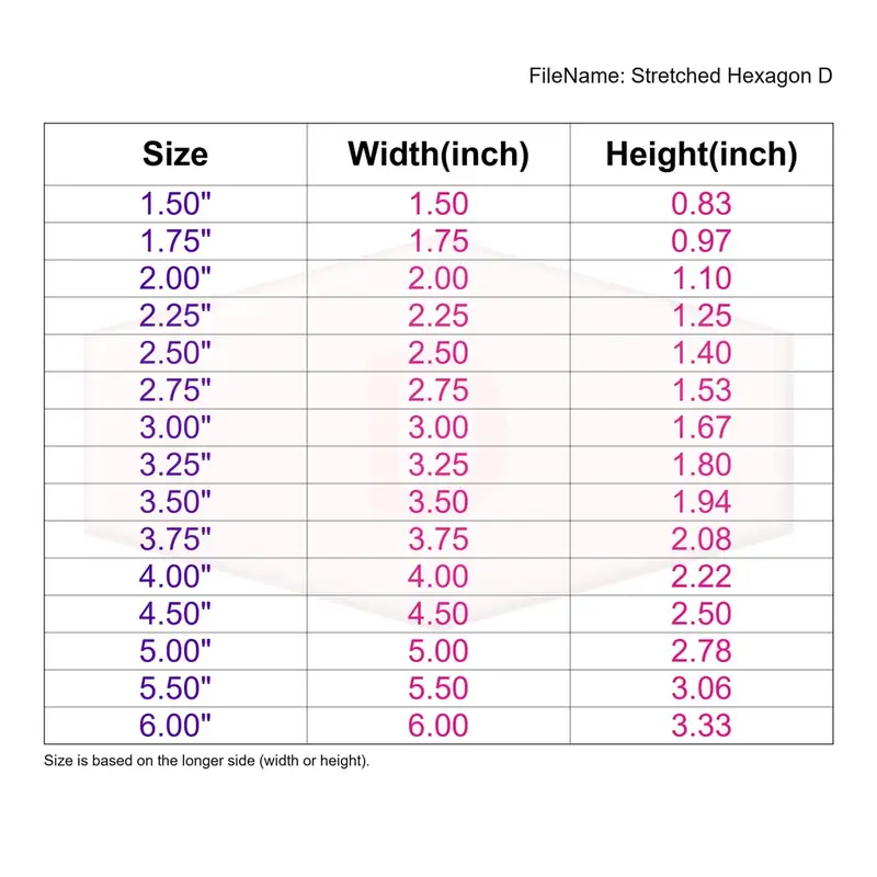 Stretched Hexagon Style D - Image 3