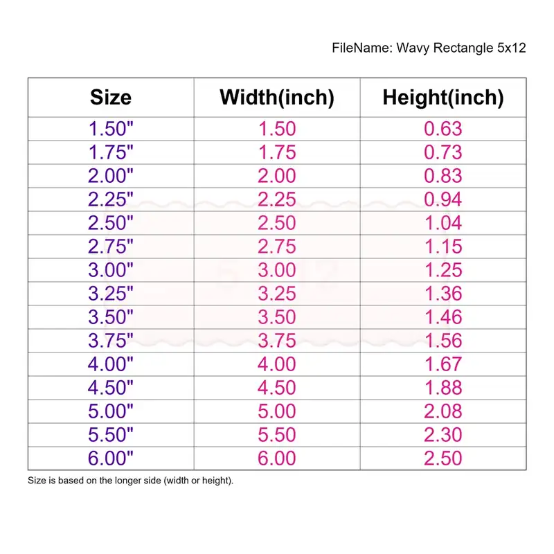 Wavy Rectangle 5by12 - Image 3