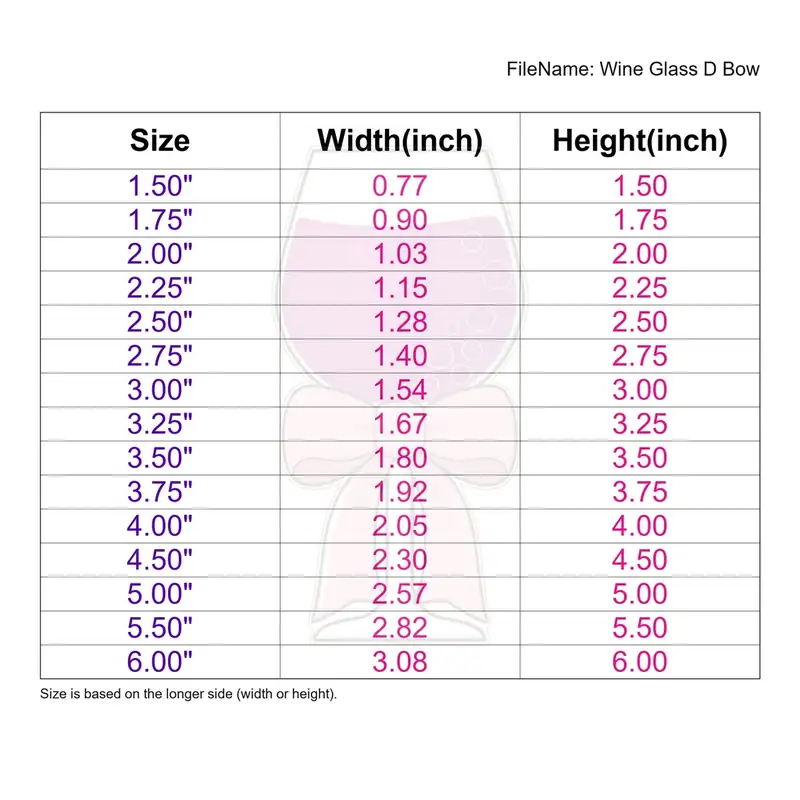 Wine Glass D Bow - Image 3