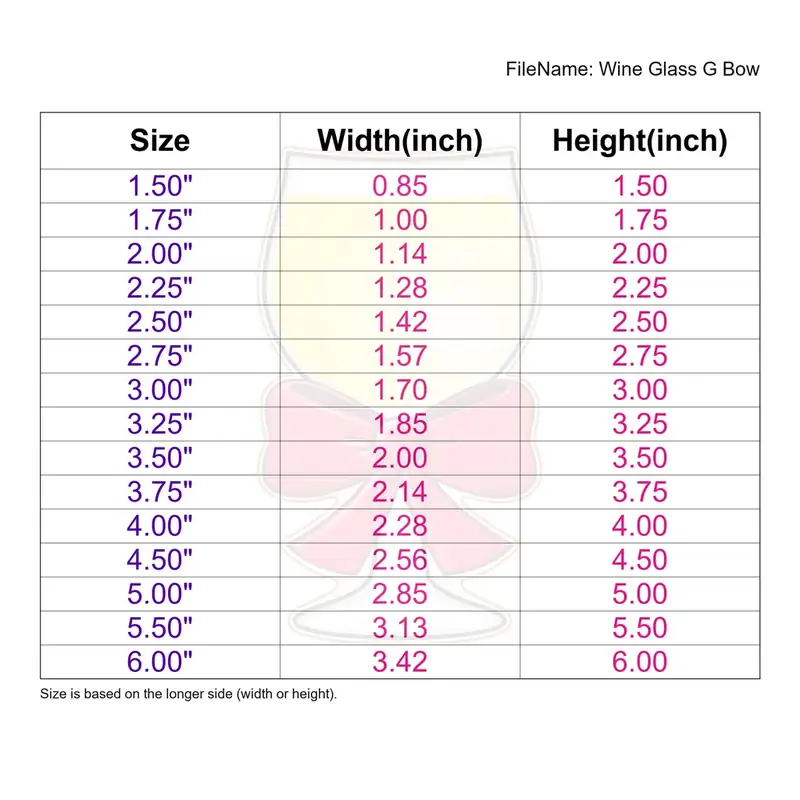 Wine Glass G Bow - Image 3